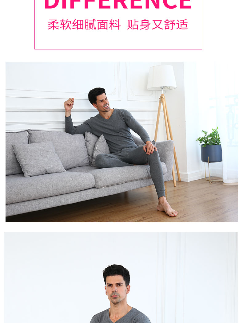 Bộ đồ lót nhiệt nam cotton mùa thu quần dài Quần cotton 100% cotton nam trung niên cha già đồ bộ mặc nhà cao cấp hàn quốc