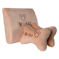 Car waist depends on Mickey memory cotton headrest cute car waist neck pillow car pillow cartoon waist three-piece set