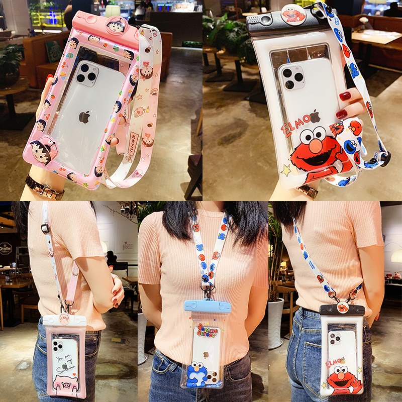 Messenger Phone Waterproof Bag Touch Screen Swimming Diving Cover Apple Huawei Universal Drift Rider Sealed with Airbag