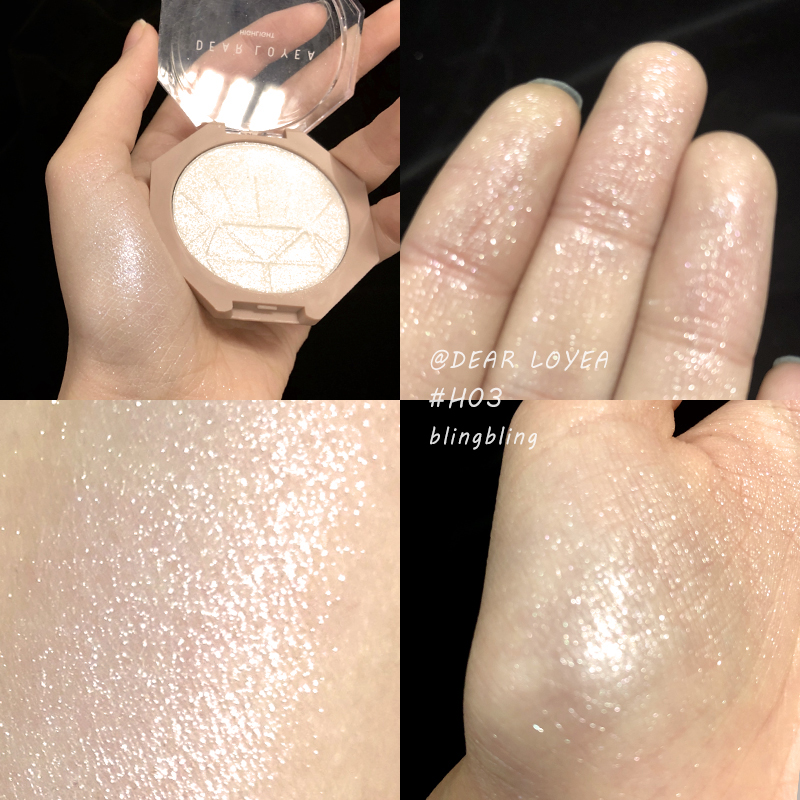 Lijan Monochrome High Optical Fiber Red Diamond Ginger High Light Shiny Powder Facial Shiny Fairy repair tray shaded integrated disc