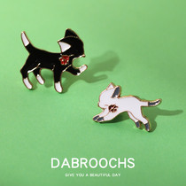 Cute Japanese cartoon cat brooch thousand miles love kitten metal badge couple bag buckle accessories