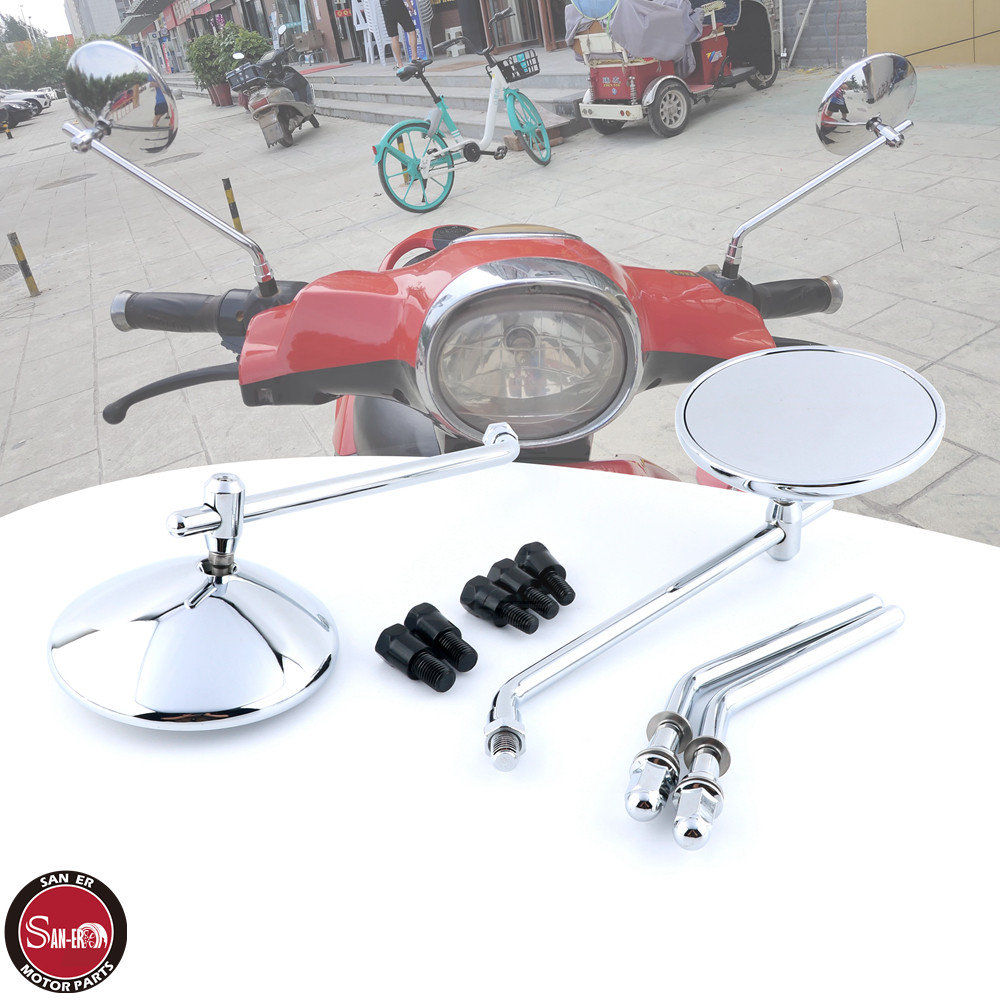 Application Biyajiu Vespa GTS300 spring sprint Sprint150 chrome-plated rear mirror reflective mirror