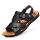 Giày nam mùa hè sandal da đế xuồng nam thoáng khí