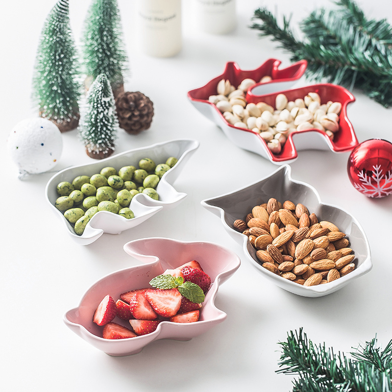 Christmas ceramic animal cartoon dish dish children dish breakfast tray was home plate western - style food dish irregular fruit bowl
