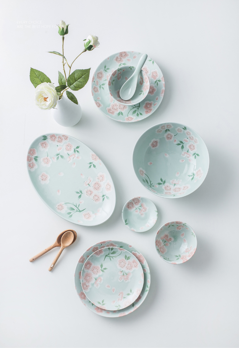 Japanese ceramics tableware suit dishes home eat rice bowl bowl contracted creative jobs bowls composite plate