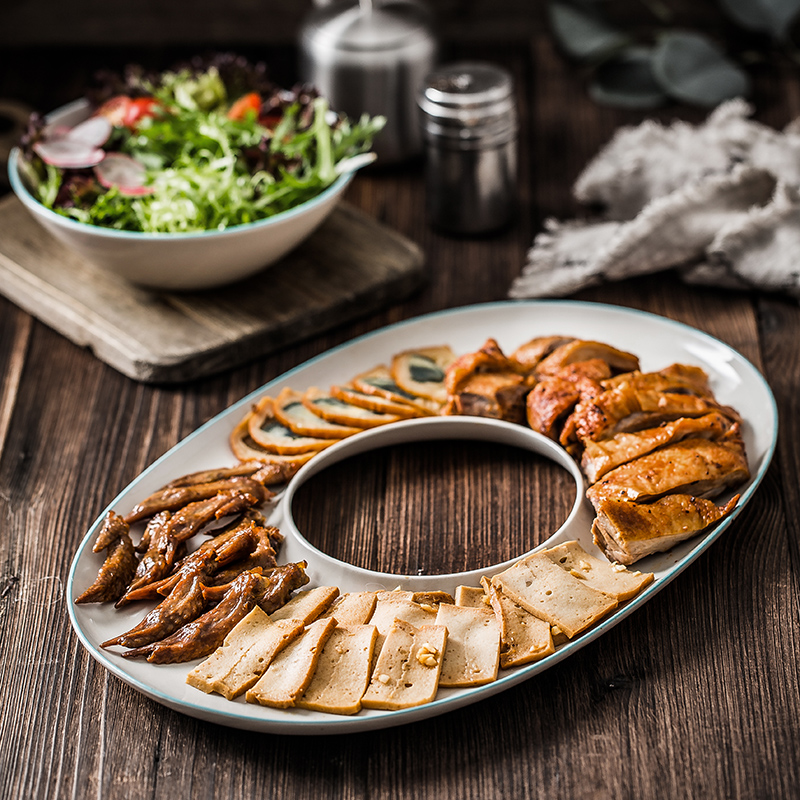 Brand preference Nordic ceramic tableware, household dishes suit dish dish creative fruit salad bowl bowl for breakfast