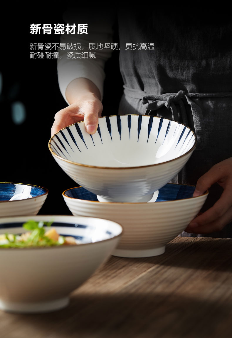 Japanese and wind rainbow such as bowl with large la rainbow such use ceramic bowl of creative move eat bowl bowl single hat to bowl