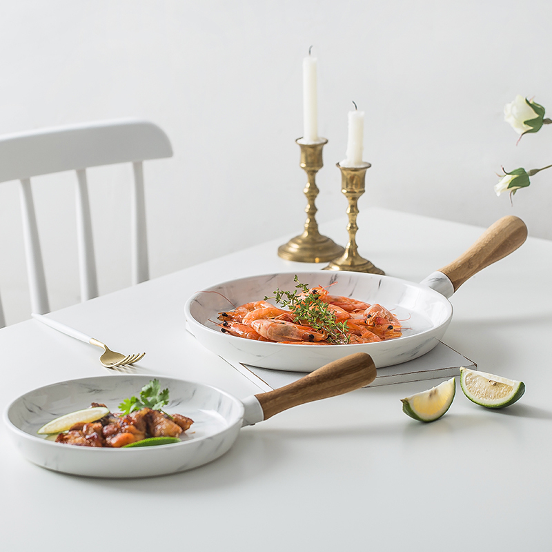 The Nordic ins contracted marble ceramic bread plate dinner plate tray was sushi plate SaPan home plate