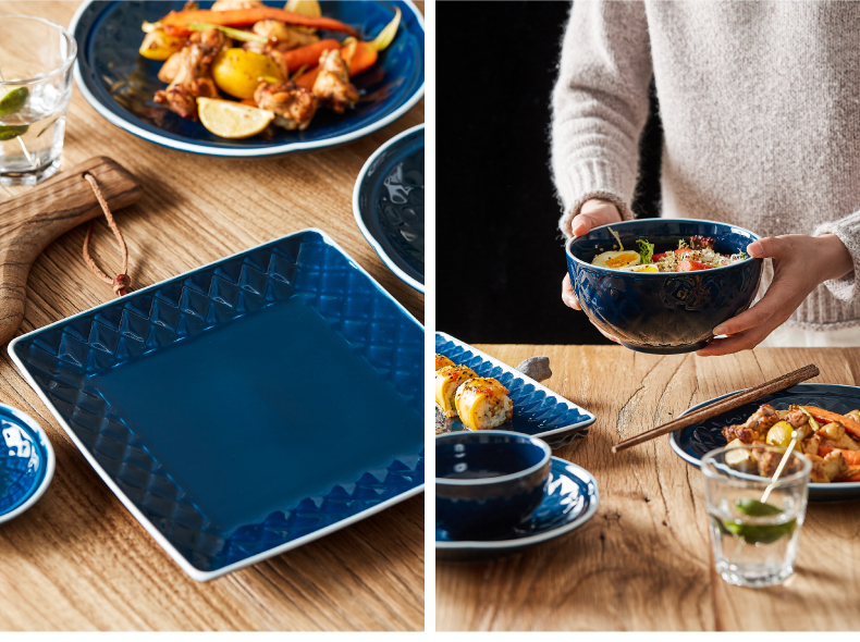 Nordic creative move, western - style food dish plate household ceramic plate ins web celebrity contracted single breakfast tray