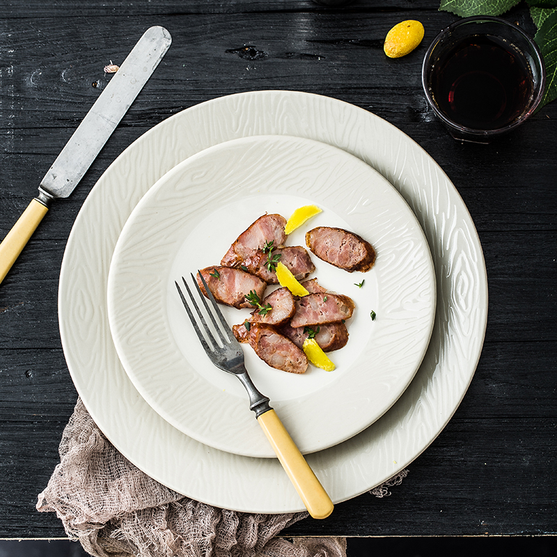 Brand preferential Japanese simple ceramic tableware plate new western - style dinner plate plates pasta dishes