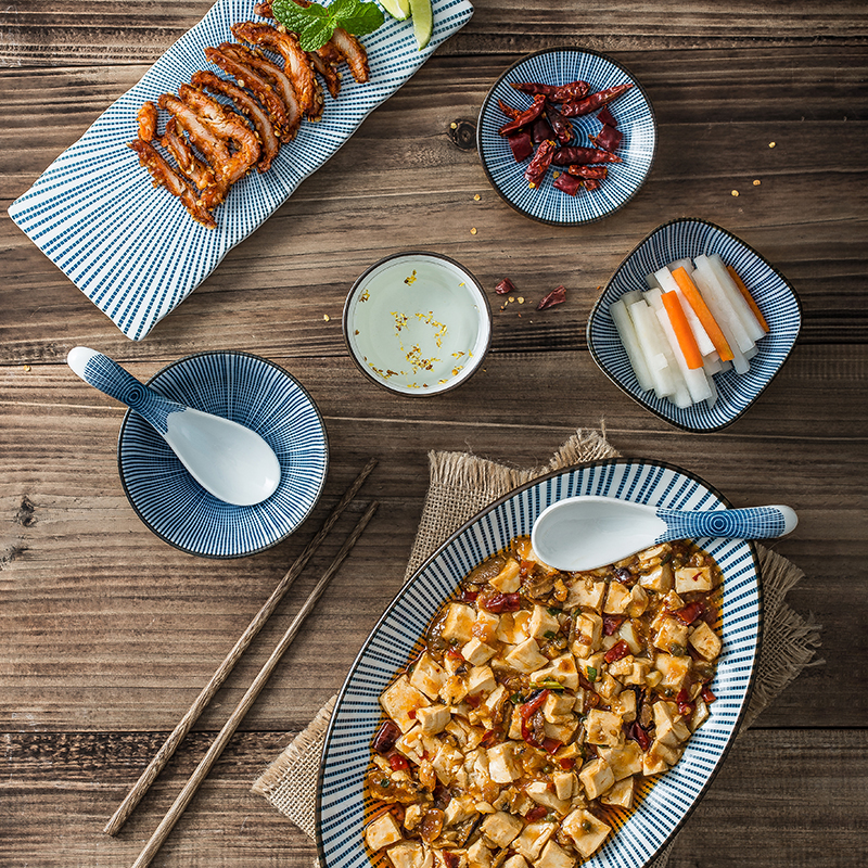 Japanese dishes ceramic dish home dishes creative dish plates of sushi tableware fish dish dishes western - style food dish