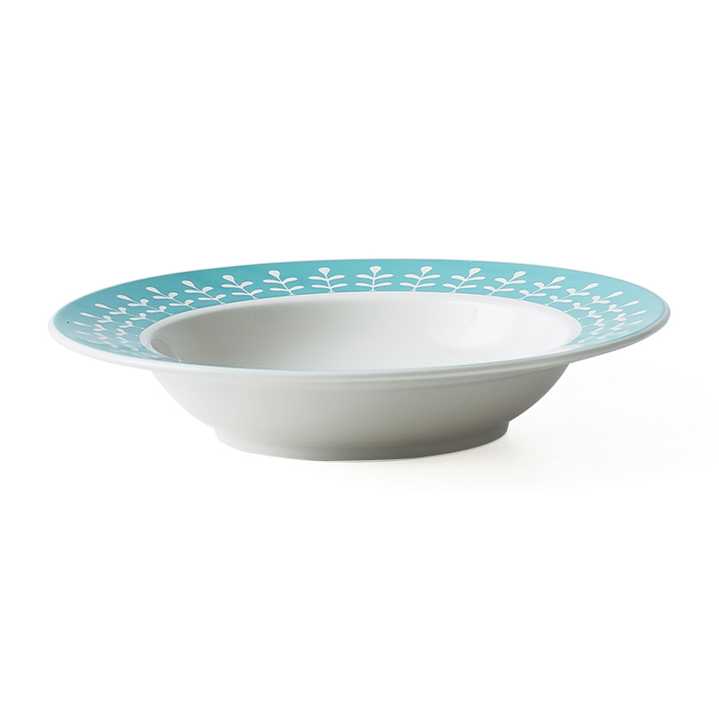 Western food soup plate pasta dish deep dish household pasta dish ceramic creative steak dish straw hat plate of pasta dishes