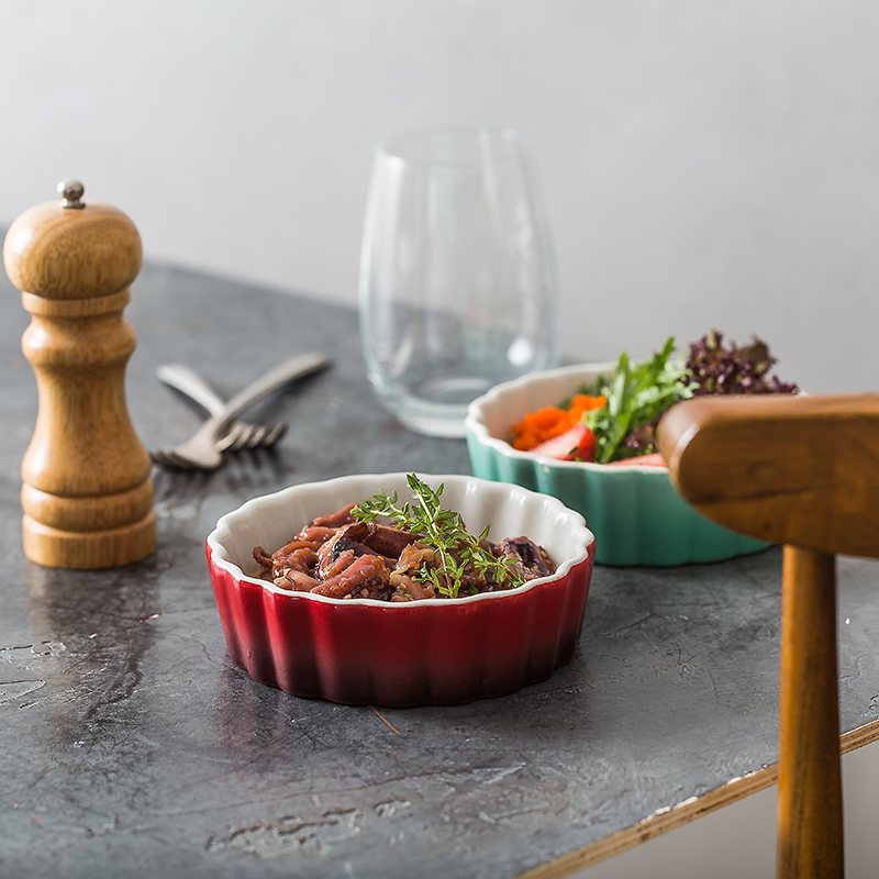 Brand preference, Japan and South Chesapeake style glaze gradient ceramic baking utensils meal of disc cake plate all the fruit bowl