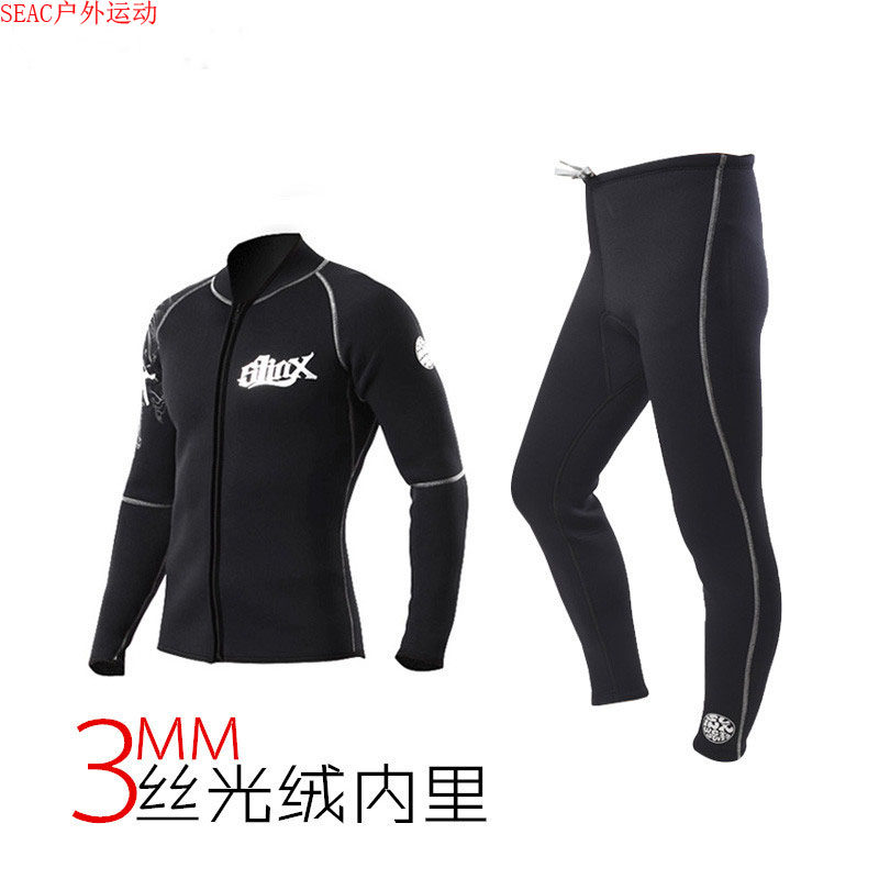 Couple two-piece wet wetsuit suit men's 3mm5mm blouses surf jacket warm bathing suit female snorkeling jellyfish