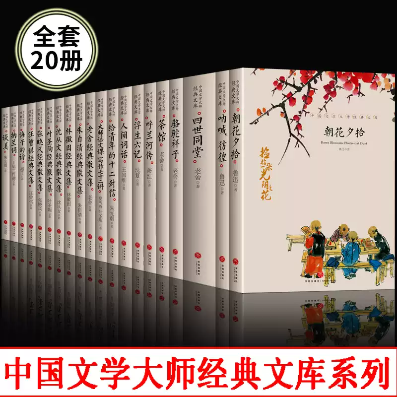 中国文学大师经典文库全套20册合集文学小说精选正版书籍图书畅销书排行