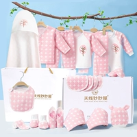 Bộ đồ sơ sinh cho bé sơ sinh 0-3 tháng cotton cho bé cung cấp mùa xuân, mùa hè và mùa thu trăng tròn hộp quà tặng - Bộ quà tặng em bé hộp quà tặng bé trai