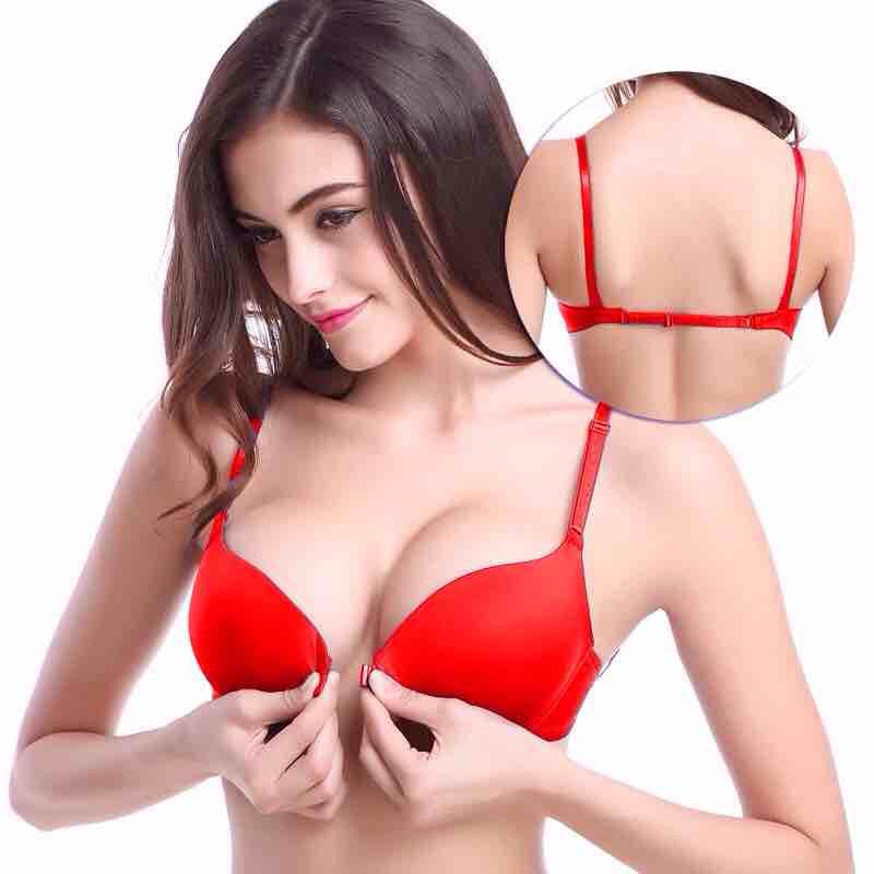 2018 mới khóa trước làm đẹp trở lại đồ lót nữ một dòng làm mới mịn màng tập hợp áo ngực nữ đơn giản áo ngực hở lưng quần lót nữ cao cấp