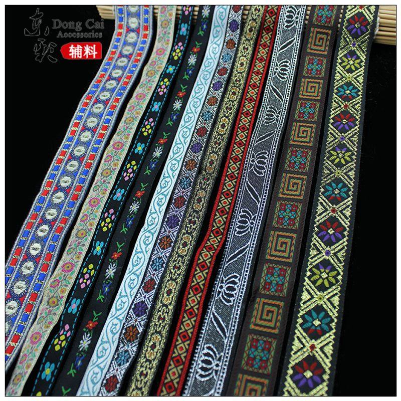 B4 Embroidered Flowers Retro National Diy Hand Diy Handmade Fabric Accessories Floral Lace Cloth Art drapes Decoration