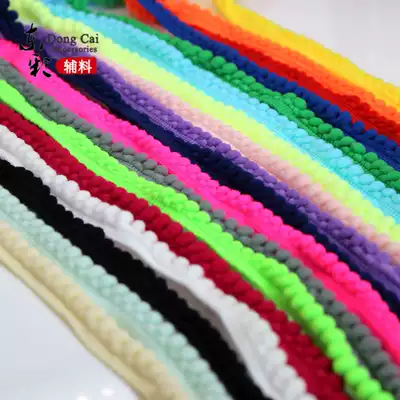 I bottom color tooth edge small pompom hair ball hanging flower curtain tablecloth Skirt hemline skirt dy clothing decoration accessories tablecloth