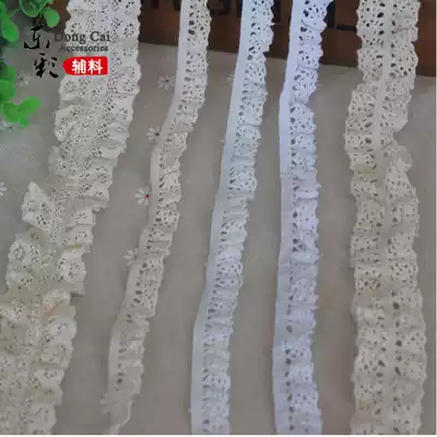 New A bottom fine stretch cotton lace elastic belt accessories diy skirt with flowers women's socks decorative lace edge