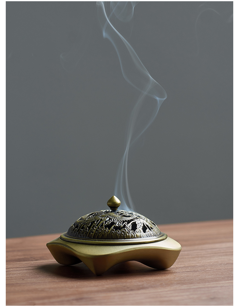 The high time household pure copper ebony censer tea accessories indoor purify air aroma stove creative furnishing articles