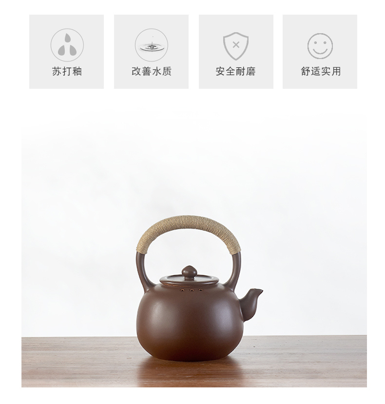 Household ceramics girder teapot open the tea kettle boiled tea, the electric TaoLu ceramic POTS, large - sized large - capacity single pot