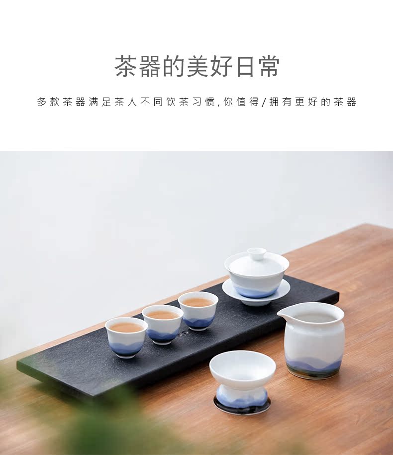 The high time white porcelain hand - made) exchanger with The ceramics filter) tea strainer tea set of The filter in hot insulation