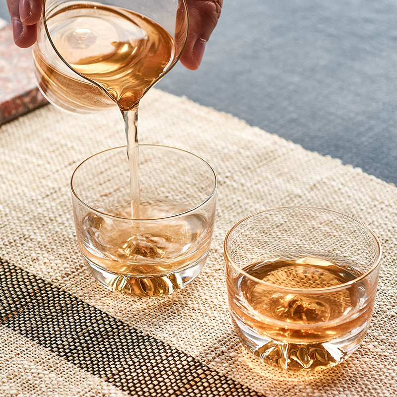 Kung fu qiu time Japanese heat - resistant glass tea cup cup of transparent glass sample tea cup tea large master