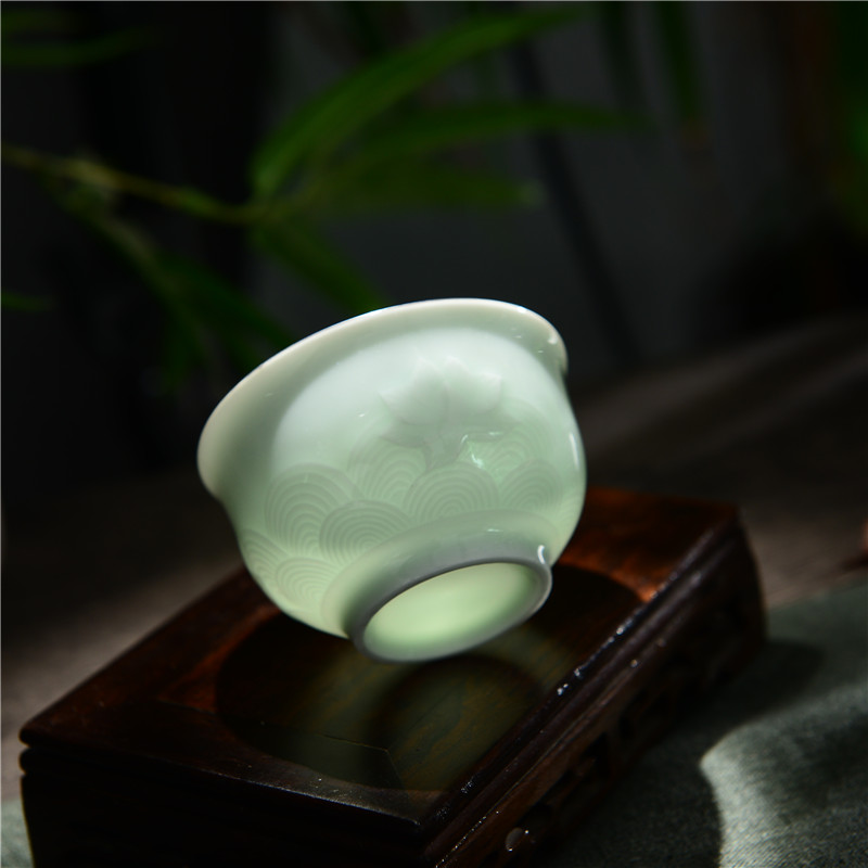 Ceramic kunfu tea tea set large big home for tea cups master single cup tea cup small bowl porcelain lamp cup