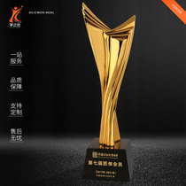 Wings of open-minded new crystal trophy custom resin trophy wings creative metal trophy making lettering