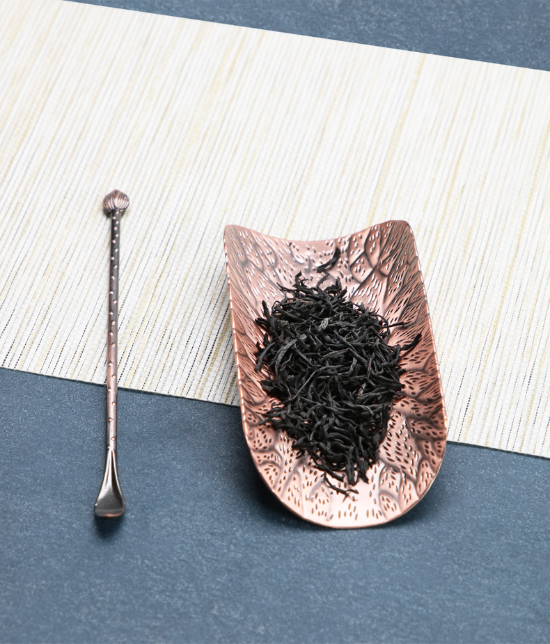Having kung fu tea set suit household tea is the tea taking 6 gentleman accessories TSP long - handled ChaGa copper parts