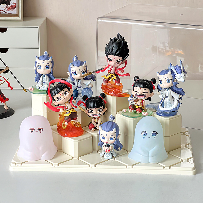 哪咤盲盒展示盒收纳DIY：亚克力防尘泡泡玛特公仔摆件柜敖丙手办架，收藏控的终极梦想！