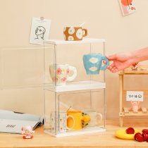 Dustproof Cup shelf storage rack glass water Cup box cabinet tea cup tea set desktop coffee cup light luxury