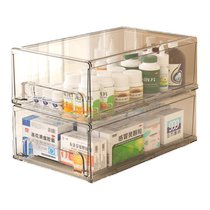 Boîte de stockage de médicaments Accueil Boîte de chargement Transparent Tiroir Médecine durgence Grande capacité Stratix Home Stocked Medicine Box