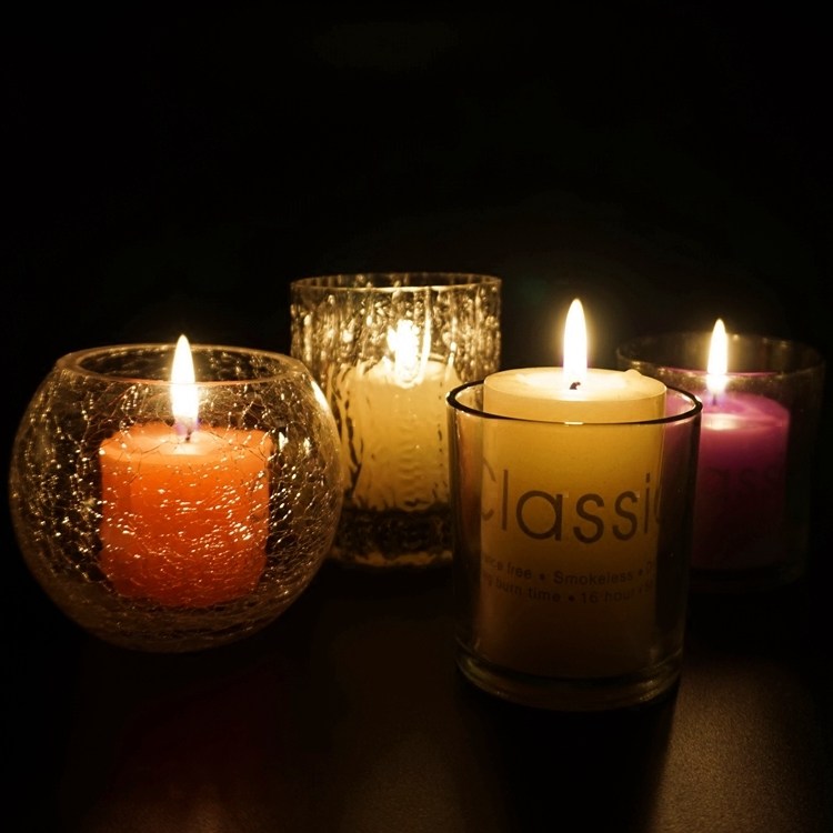 Cylindrical wax candle holder glass minimalist candle holder Creative Home Pendulum with Incense Candle candle Romantic Candle Light Dinner