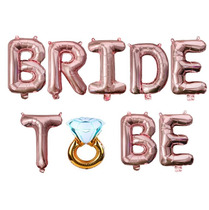 Rose gold Silver Bride To Be Bride Bachelor Party Balloon Decorate KTV Background Wall Scene Arrangement