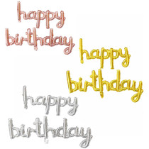 Net Red Rose Gold Conjoined Happy Birthday Girl Boy Birthday Party Balloon Decoration Scene Arrangement