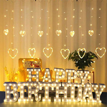 Creative letter light coursing wedding party scene decoration Happy birthday BABY boyfriend bedroom romantic surprise arrangement