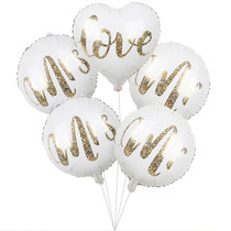 18 Inch Heart-shaped LOVE Balloon Round MR MRS Wedding Outdoor Photo Balloon Romantic Wedding House Decoration Props