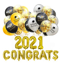 Graduate Graduation Ceremony Happy Balloon Pull Flag SheXies Banquet School Events Stage Background Wall Scene Decoration