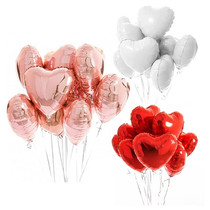 18 Inch Loving Aluminum Film Foil Balloon Courtwedding Valentines Day Birthday Party Wedding Decoration Heart-shaped Balloon Wedding Arrangement