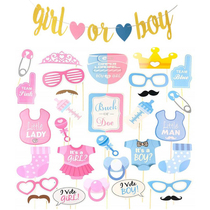 Creative welcome baby birthday party decorations boy or girl baby gender boy girl fucked up photo props