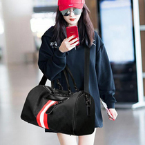 ChaisKrom travel bag short passer-by red travel handbag Handbag Fitness Bag Big Capacity Luggage Bag woman
