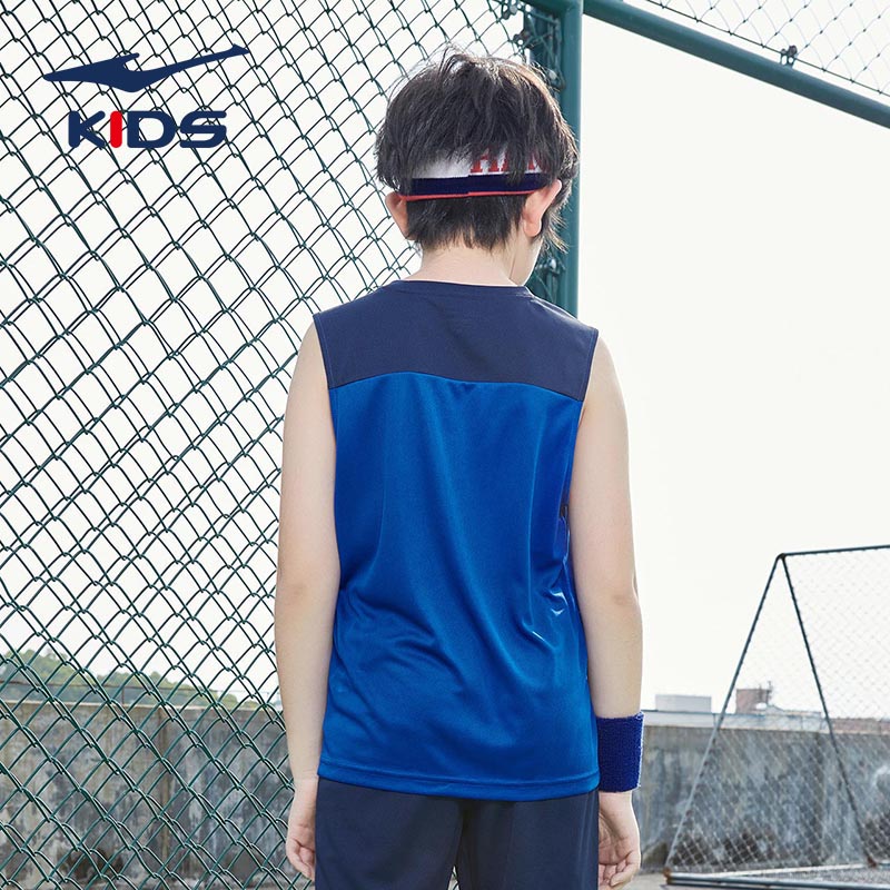 Hongxing Erke childrens vest 2020 chàng trai mùa hè t-shirt trong top các trẻ em lớn bóng rổ áo trẻ em không tay.