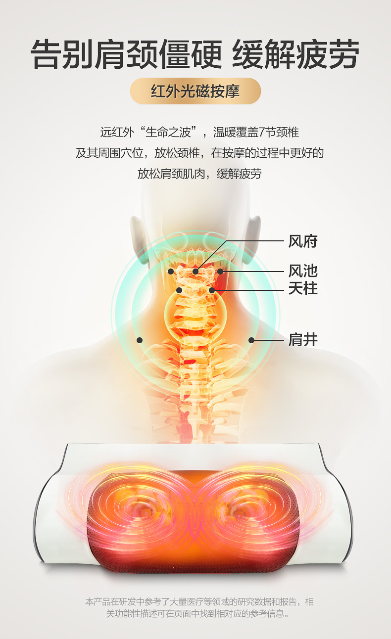 Sửa chữa gối cổ tử cung Túi Fugui đặc biệt điều chỉnh lực kéo nóng nén trị liệu gối điện massage điều dưỡng cổ tử cung gối - Gối gối hơi