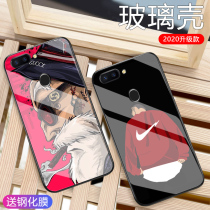 oppor15 mobile phone case Mens Tide brand r15 glass oppo15 animation Net Red personality opoor Standard version dream version oppo r 15 tide silicone shell anti-fall Japanese and Korean mirror