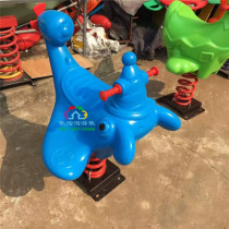 Outdoor rocking horse kindergarten parent-child Garden Playground district Square Outdoor children cartoon animal spring rocking music