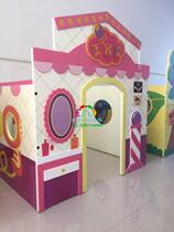 Kindergarten small supermarket game house Wooden House childrens doll home area corner play home role-playing small hospital