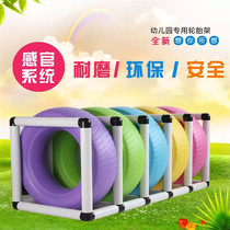 Kindergarten plastic Tire Rack rolling ring drill for children color multi-purpose plastic Tire Rack outdoor toy games