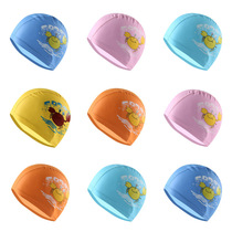 Childrens swimming cap PU coated cartoon cute baby waterproof long hair protection ear swimming hat